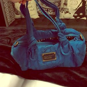 Blue Marc Jacobs nylon handbag w/ crossbody strap